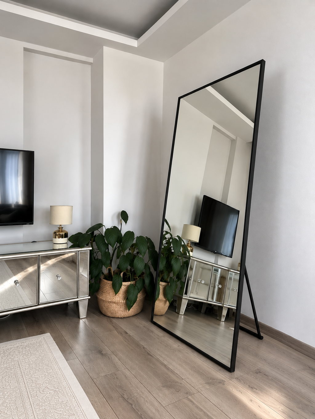 RECHTECK STANDSPIEGEL IN 2 FARBEN | 180×100 CM