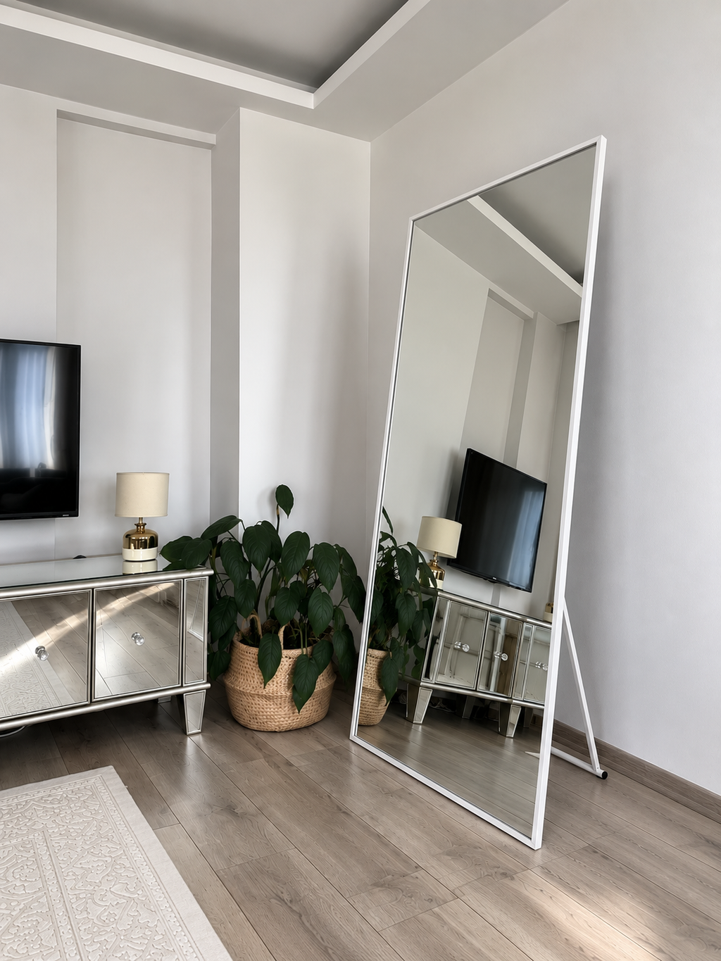 RECHTECK STANDSPIEGEL IN 2 FARBEN | 180×100 CM