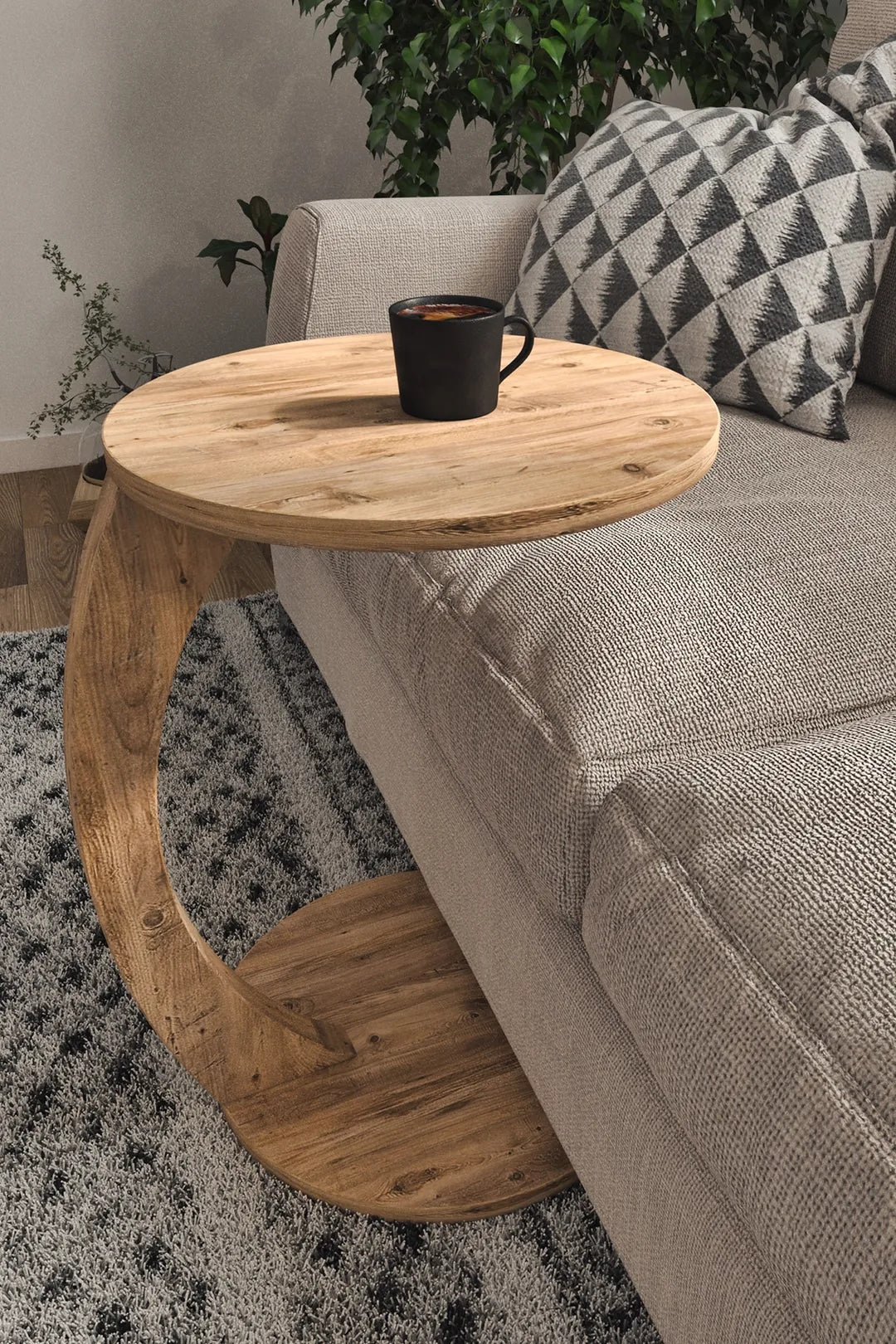 BEISTELLTISCH MIT ROLLEN IN 5 FARBEN