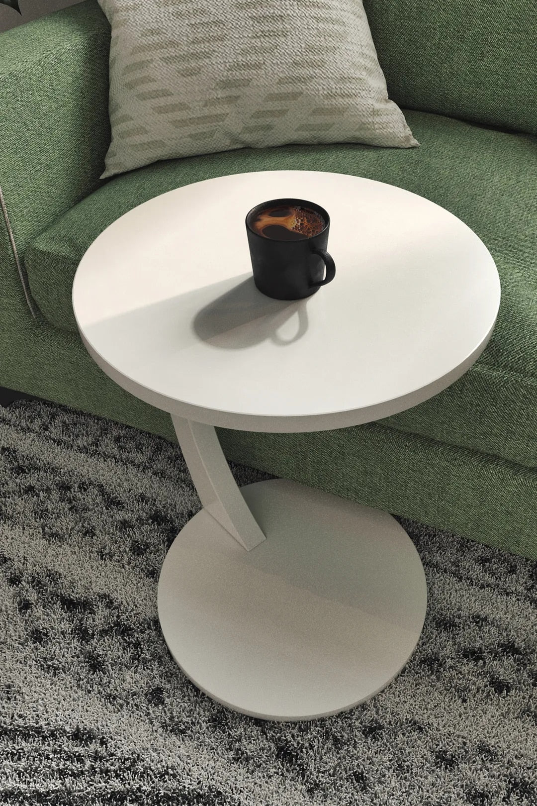 BEISTELLTISCH MIT ROLLEN IN 5 FARBEN