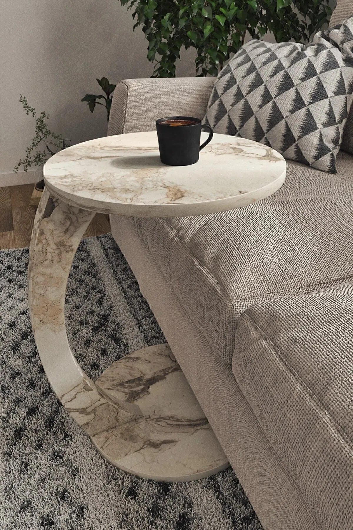 BEISTELLTISCH MIT ROLLEN IN 5 FARBEN