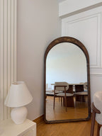 STANDSPIEGEL OVAL MIT KIEFERNHOLZRAHMEN – 180×100 CM